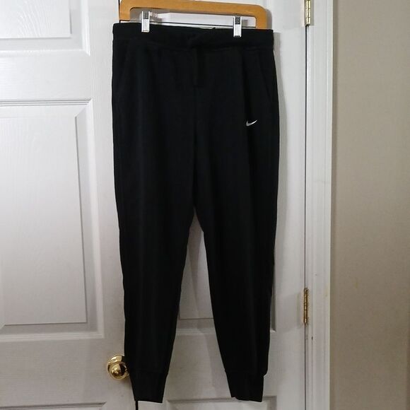 Nike  DRI FIT black sweatpants joggers drawstrings Sz M NWOT - Picture 1 of 7